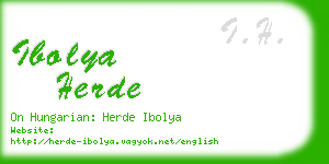 ibolya herde business card